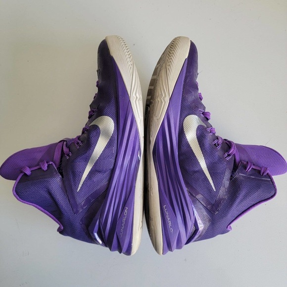 Nike Hyperdunk Men Size 7.5 High Top Basketball Shoes Sneakers Purple 653483-505 - Picture 8 of 12